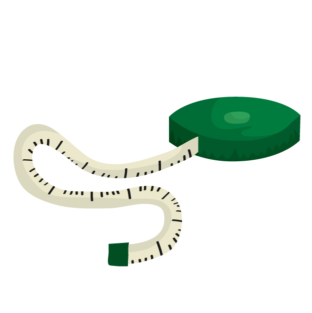 かつらの大きさをメージャーで測る かつらの大きさをメージャーで測る