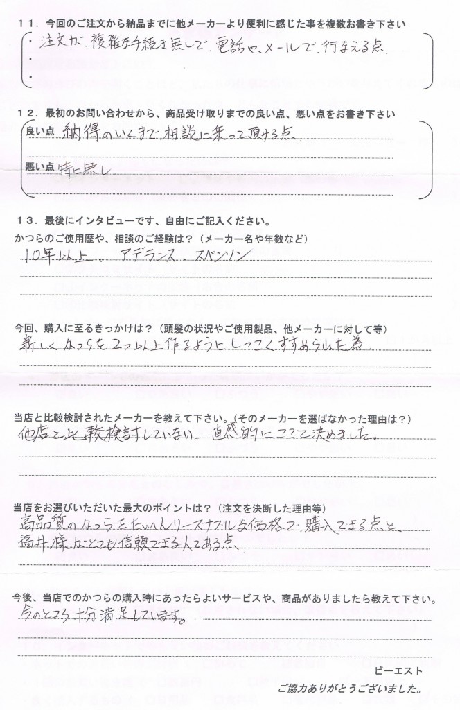 京都府40代(AD社15年使用) 京都府40代(AD社15年使用)