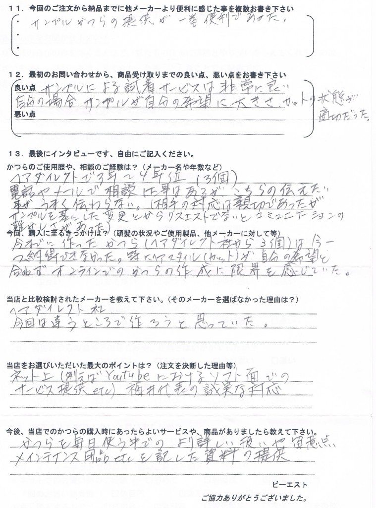 北海道50代(通販かつら経験有) 北海道50代(通販かつら経験有)