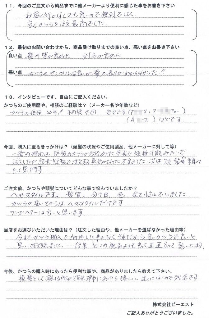 三重県60代(かつら20年、悩み多し) 三重県60代(かつら20年、悩み多し)