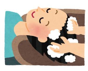 美容室でのシャンプー 美容室でのシャンプー