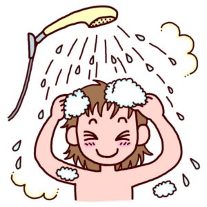 かつらを付けたままシャンプー かつらを付けたままシャンプー