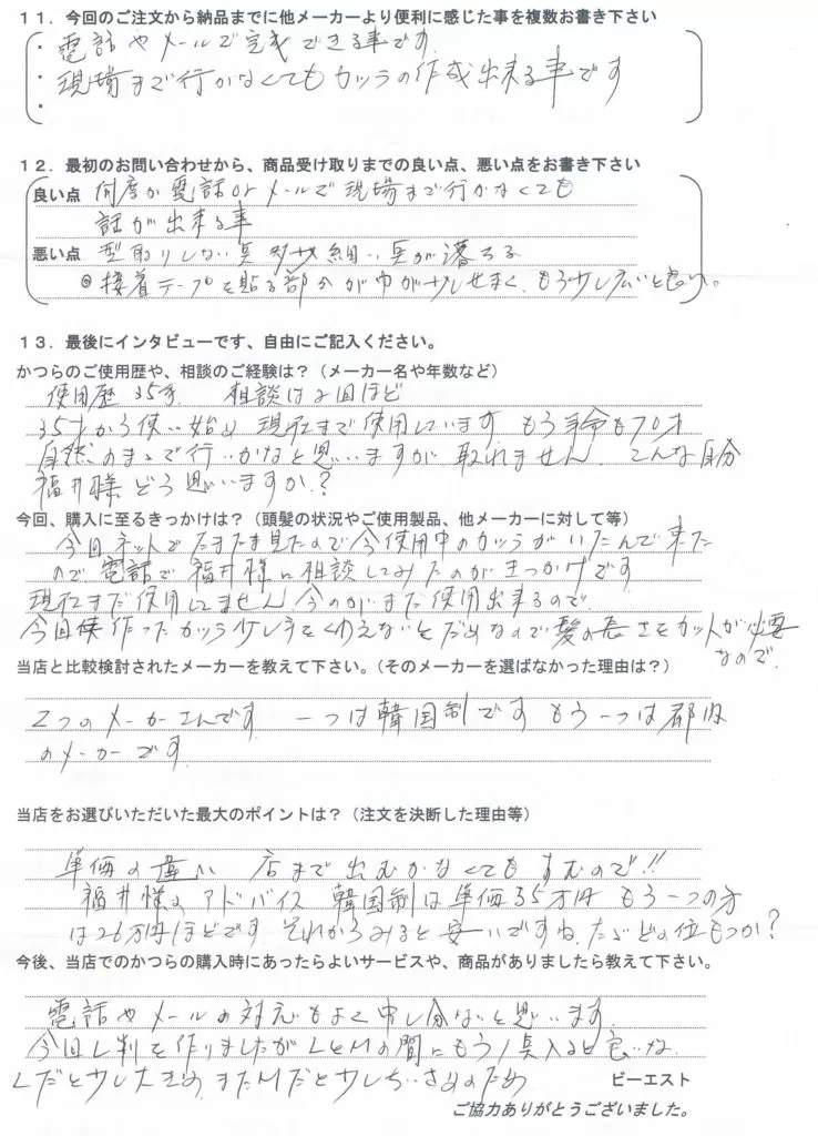 部分かつら・35年かつら手放せない 部分かつら・35年かつら手放せない